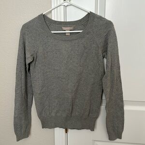 Banana Republic textured grey knit cashmere sweater
